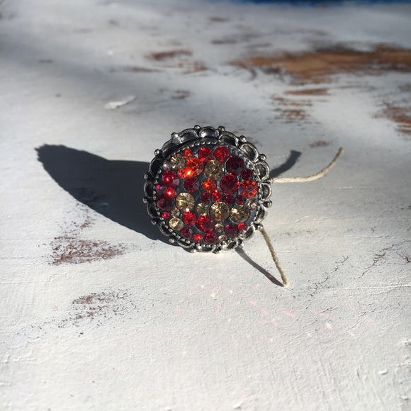 Handmade Rhinestone Ring - Picture 2 of 4